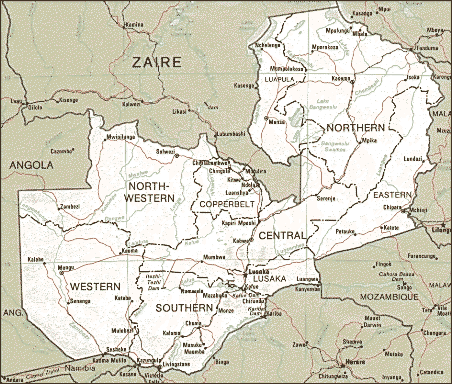 Map of Zambia